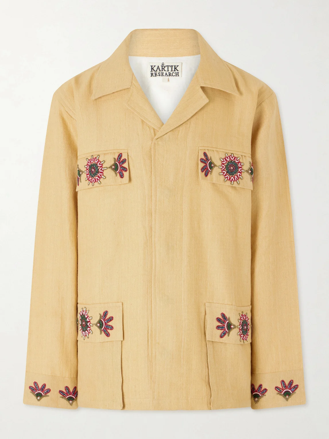 Jaisalmer Embroidered Linen Jacket - 1