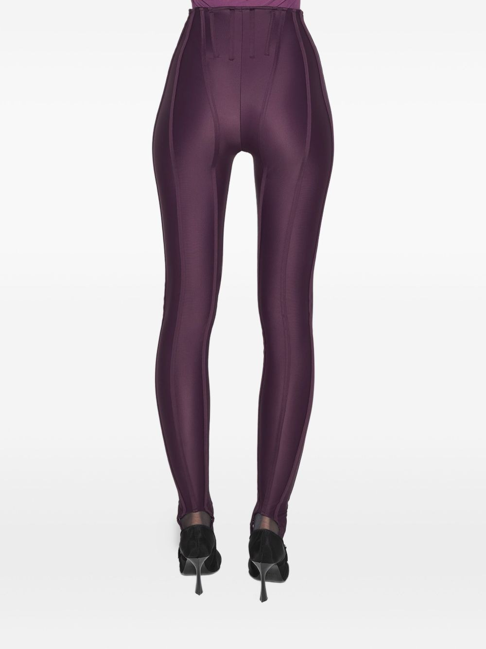 high-waist panelled leggings - 3