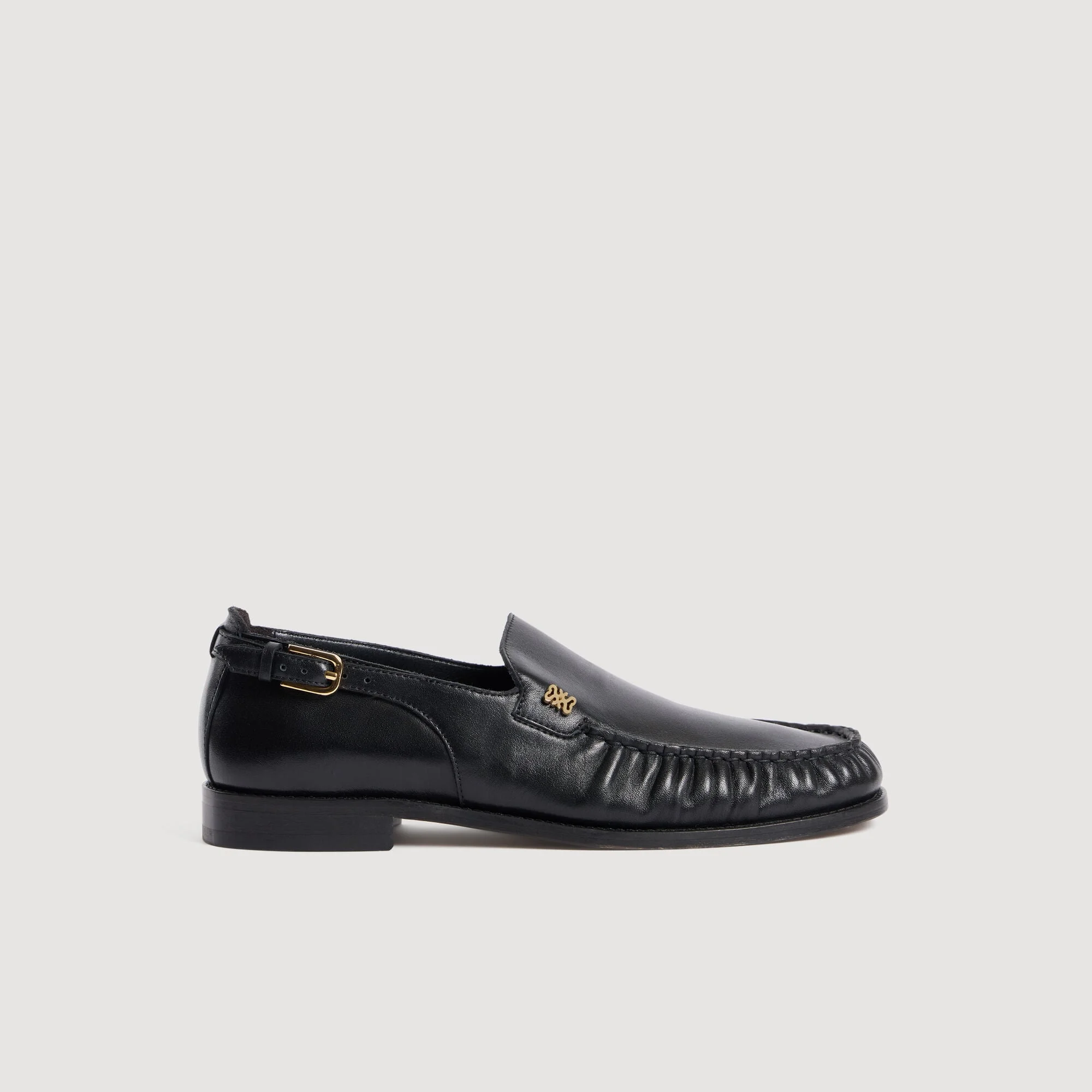 LEATHER BUCKLE LOAFERS - 1