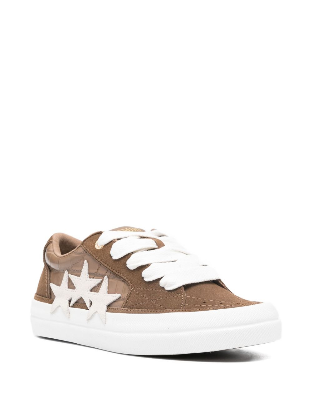 star-embellished leather sneakers - 2