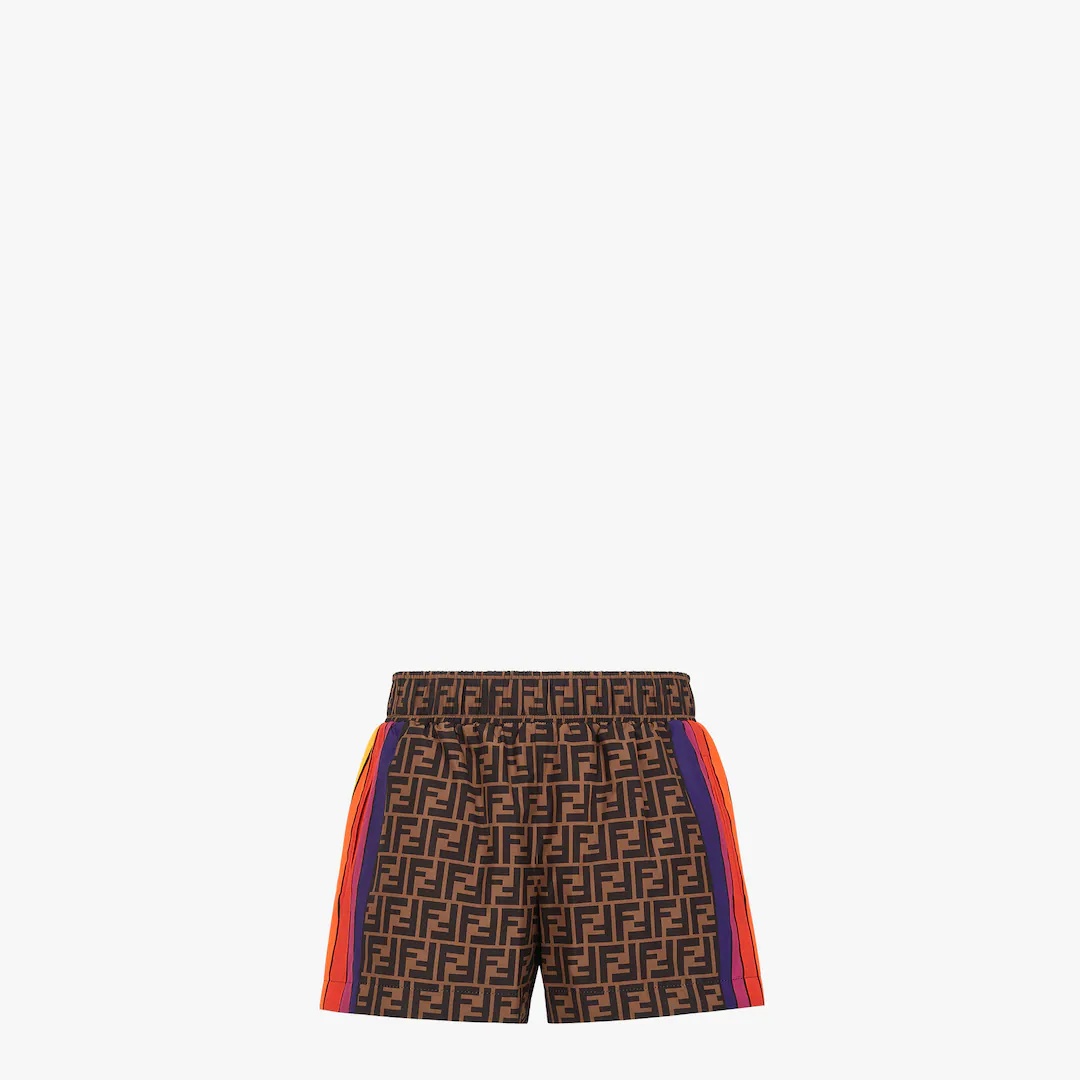 Brown nylon shorts - 1