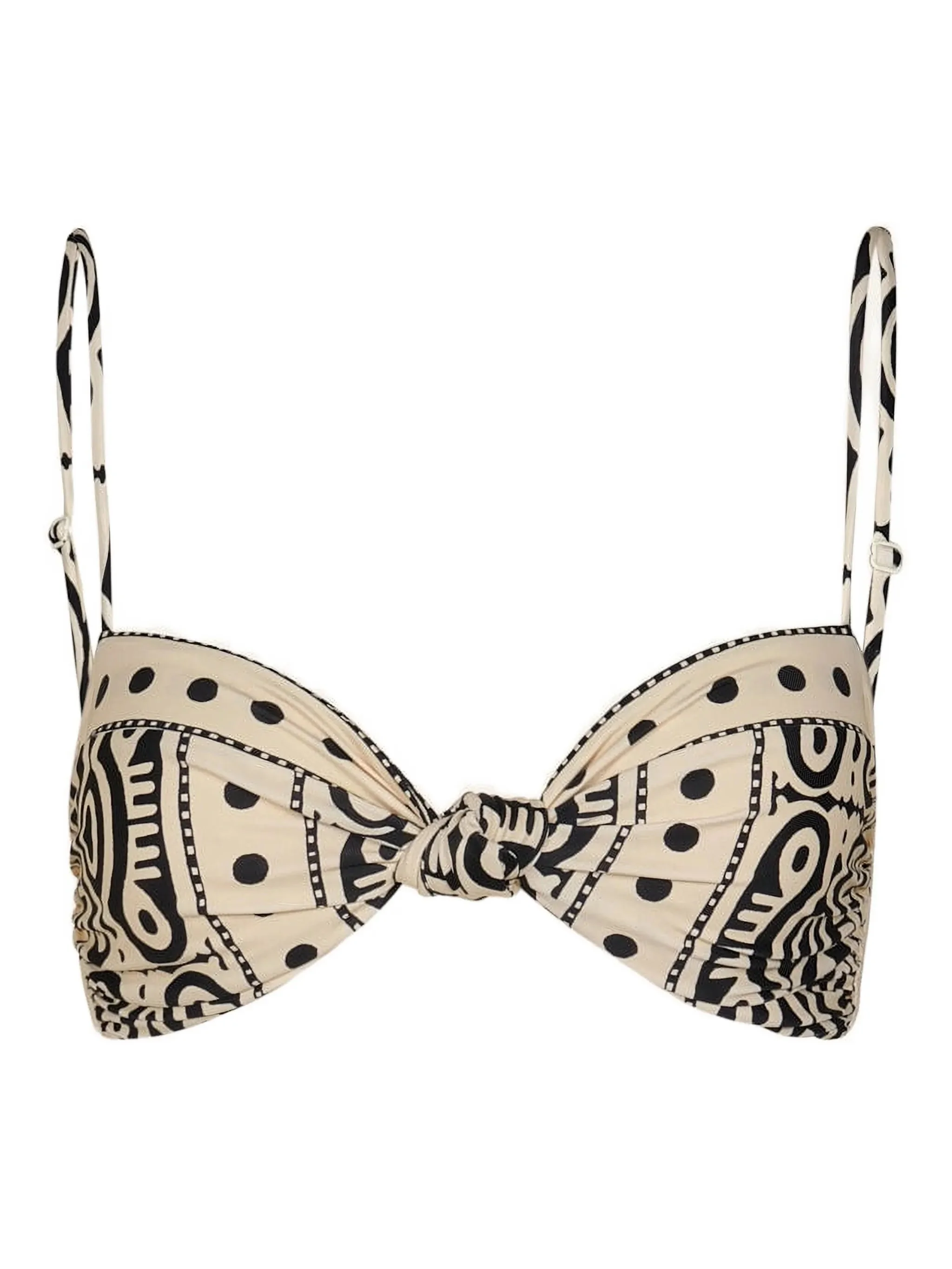 Bandana Marina printed knot-detail bikini top - 1