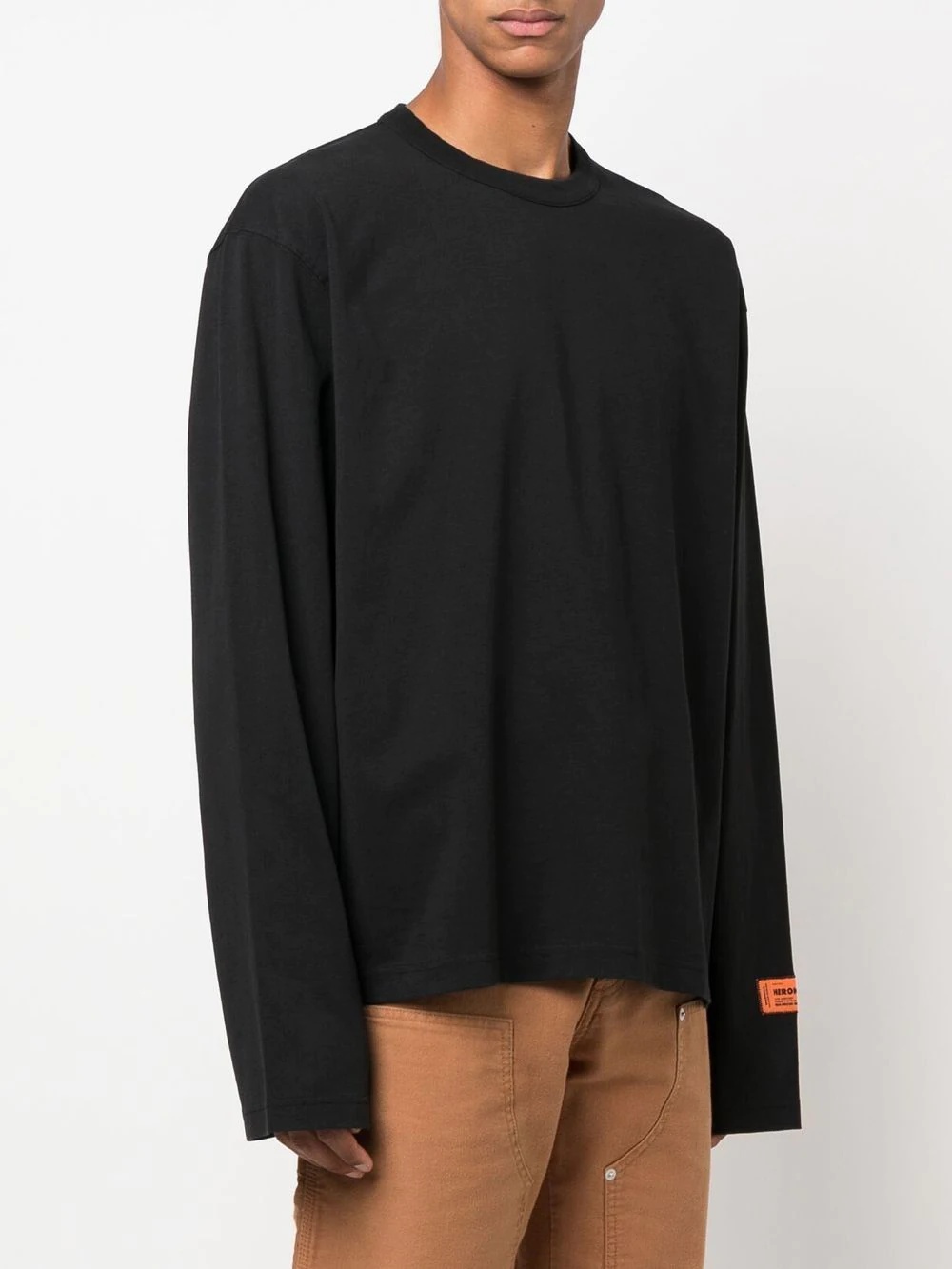 logo-patch crew-neck sweatshirt - 3