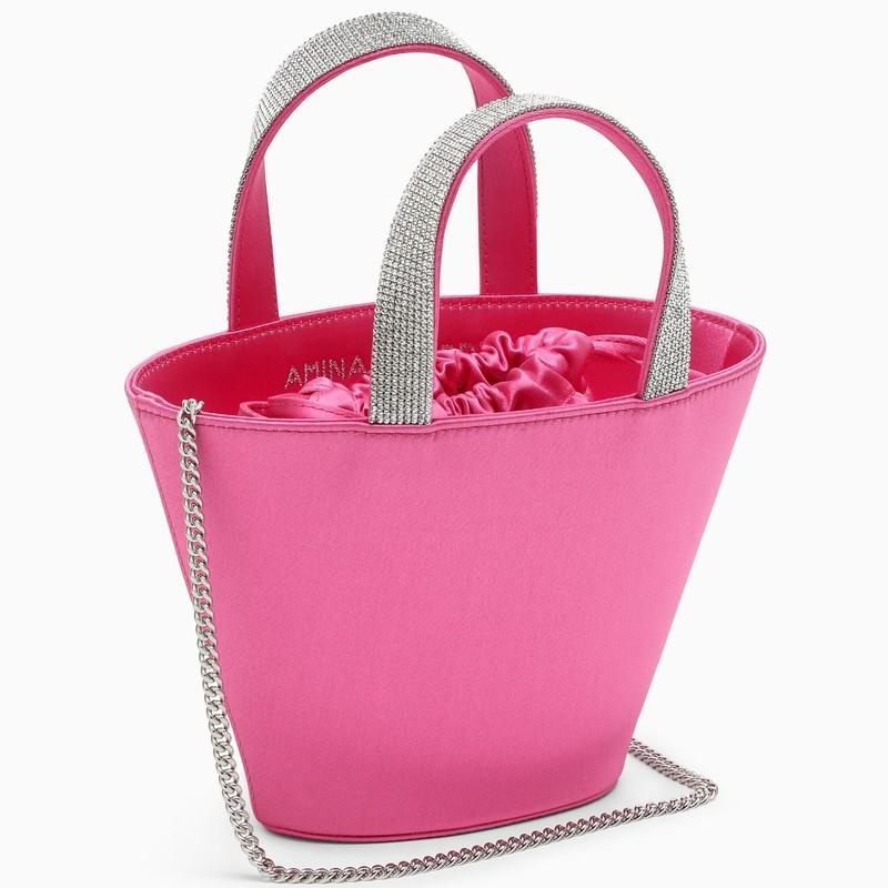 Amina Muaddi Rih Satin Bucket - 3