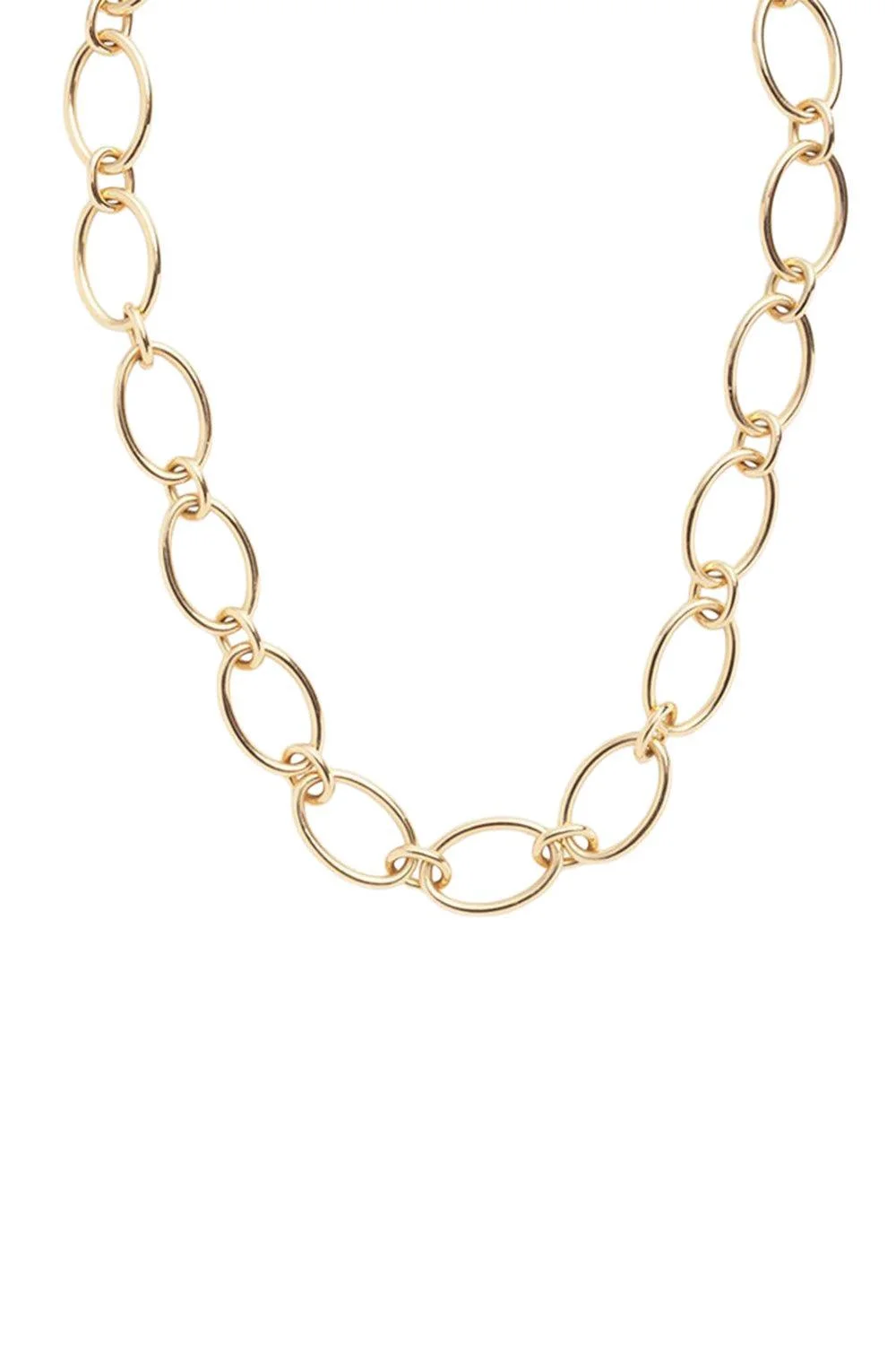 Oval Chain Link Necklace - 1