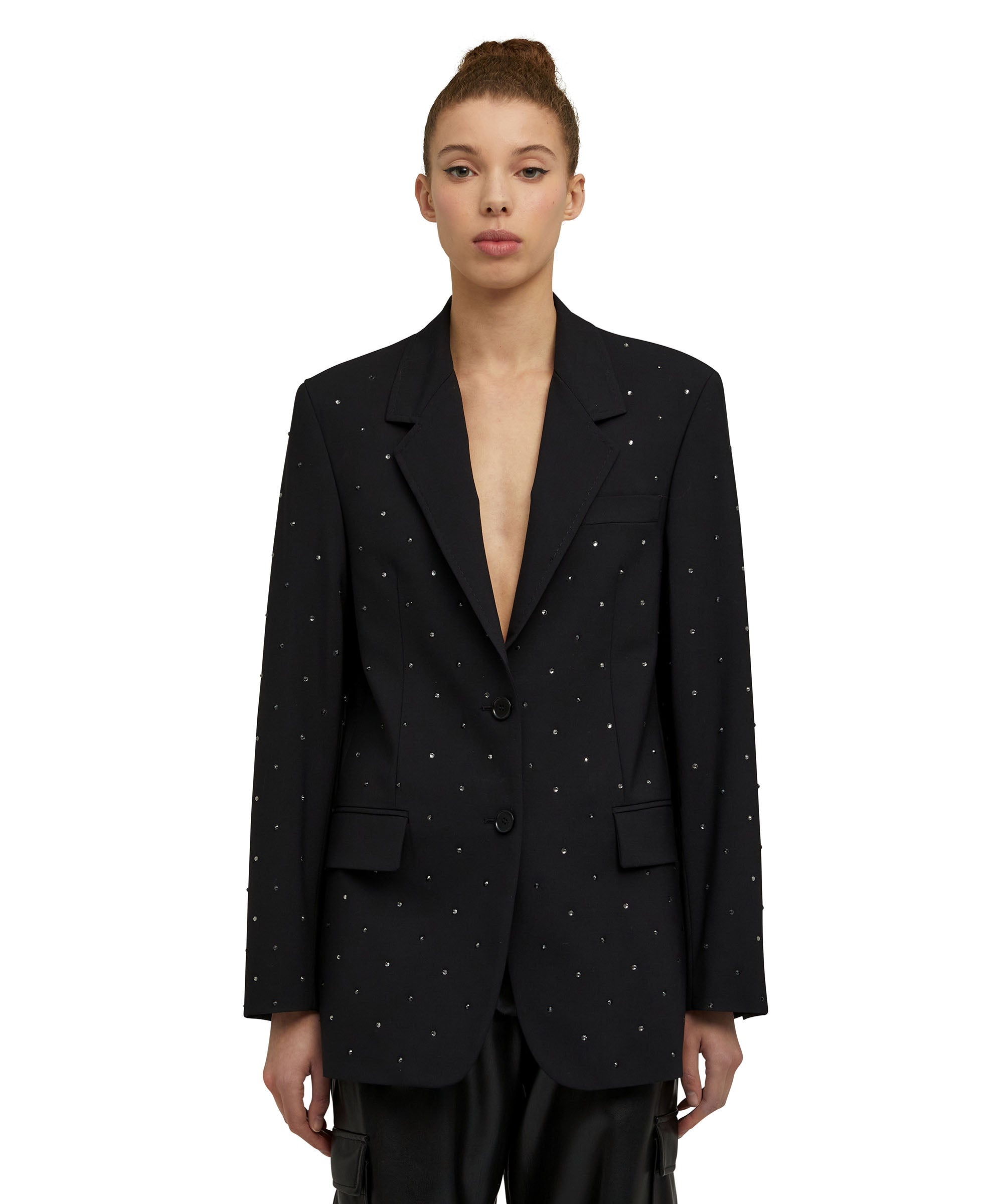 Virgin wool jacket "Wool Suiting" with applied jewels - 1