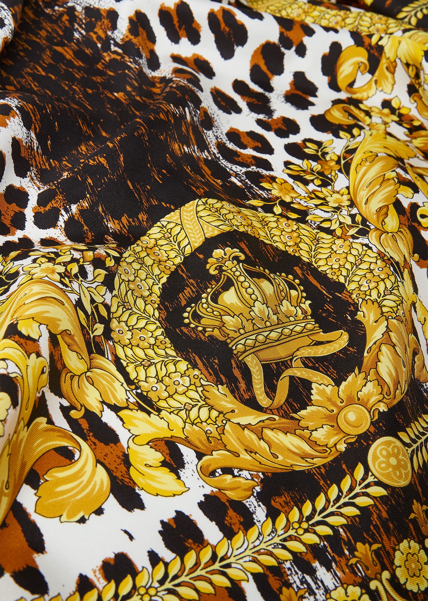 Wild Barocco Print Silk Foulard - 2