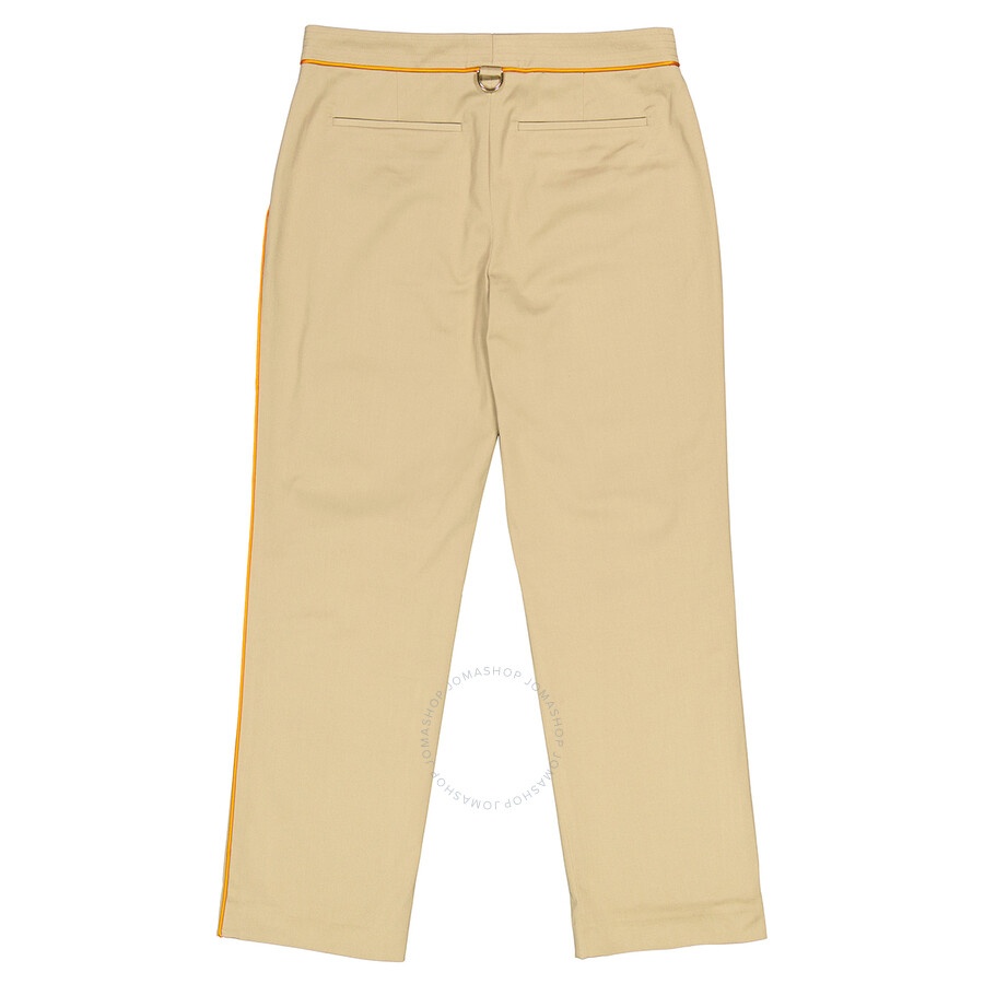 Burberry Ladies Silk Trim Cropped Cotton Chinos - 2