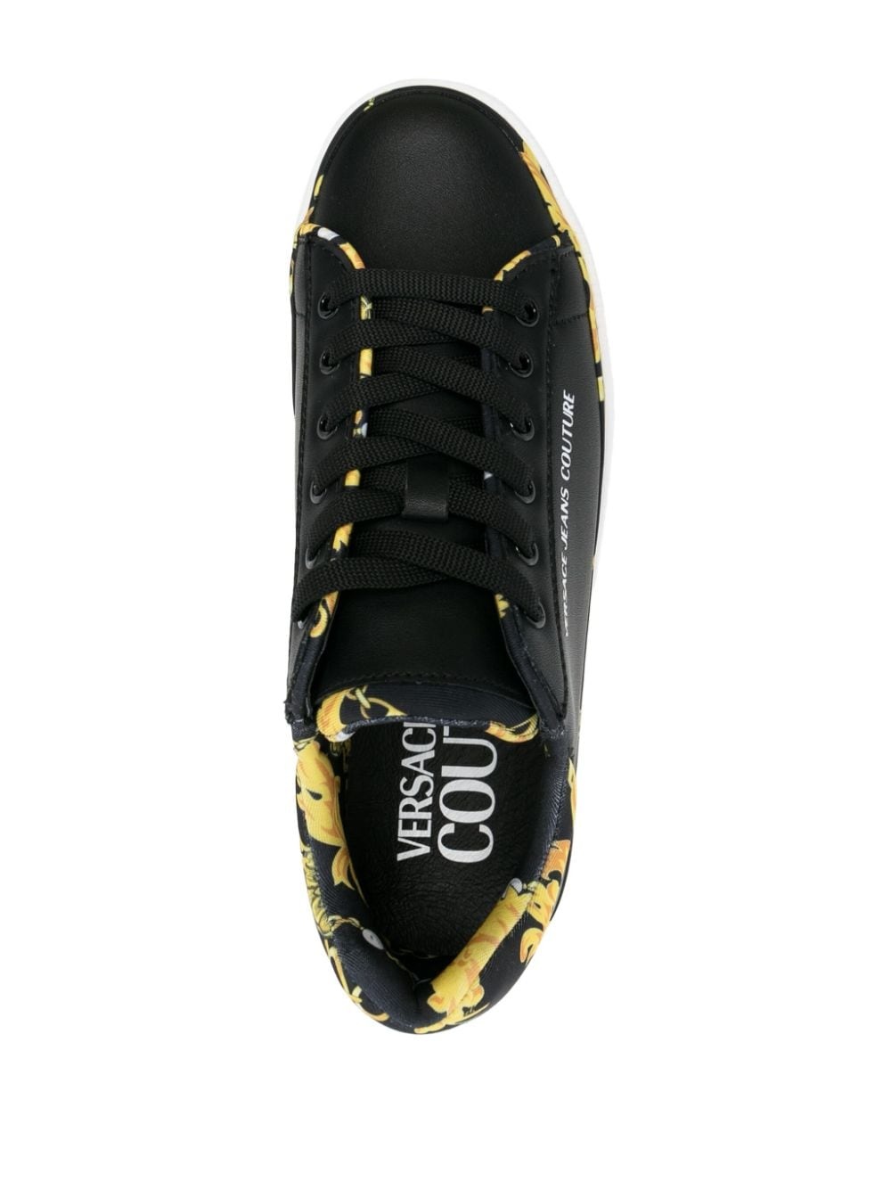 Chain Couture-print low-top sneakers - 4