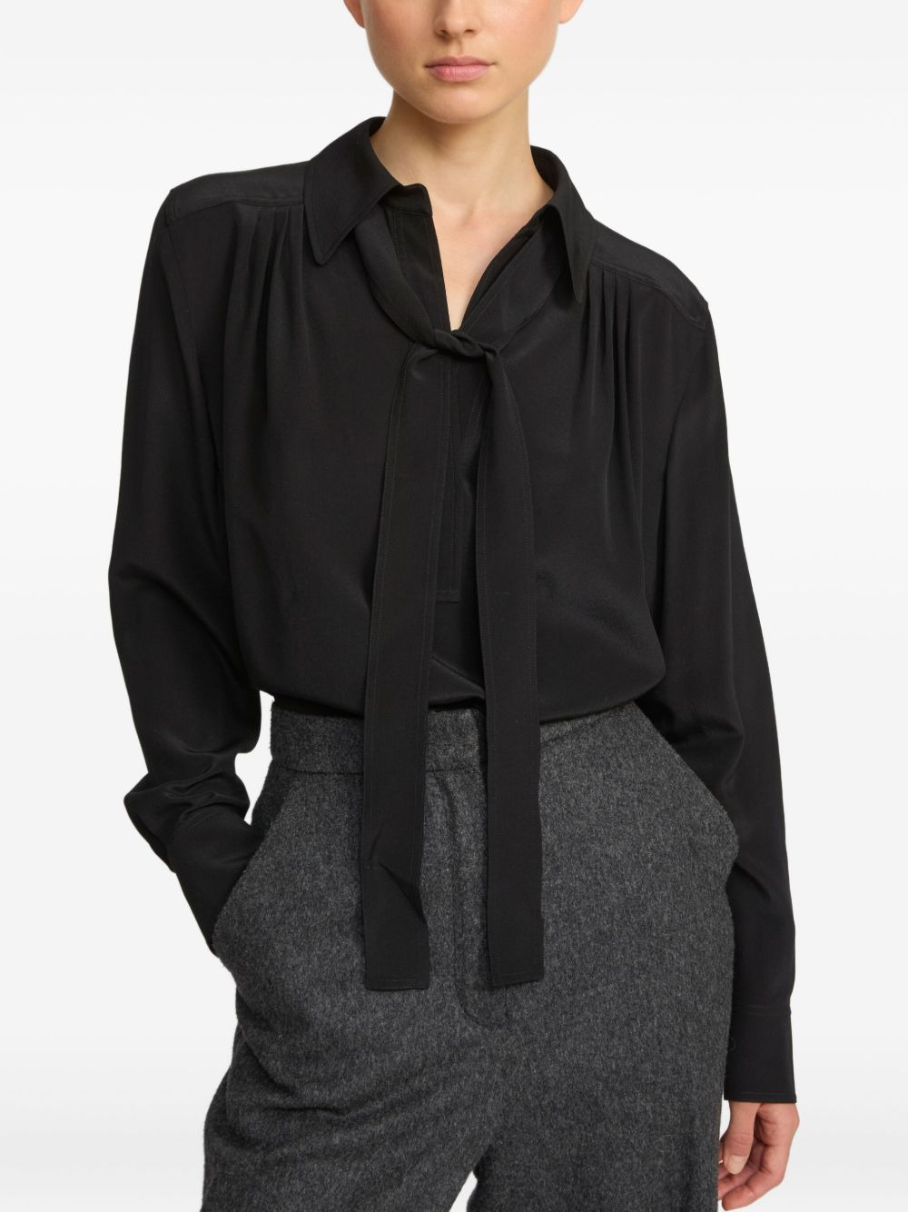 tie-neck blouse - 3
