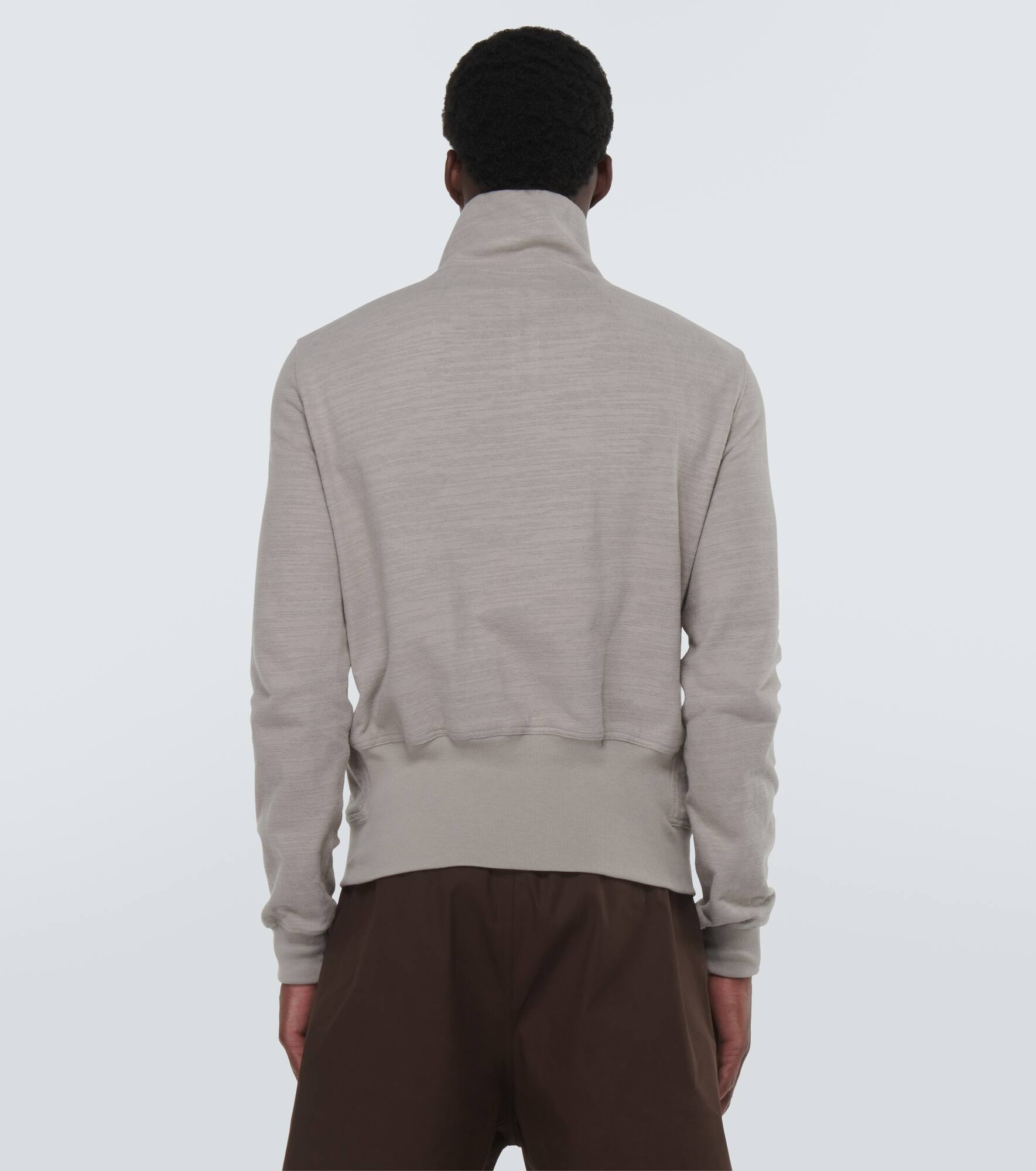 Asymmetric cotton sweatshirt jersey - 4
