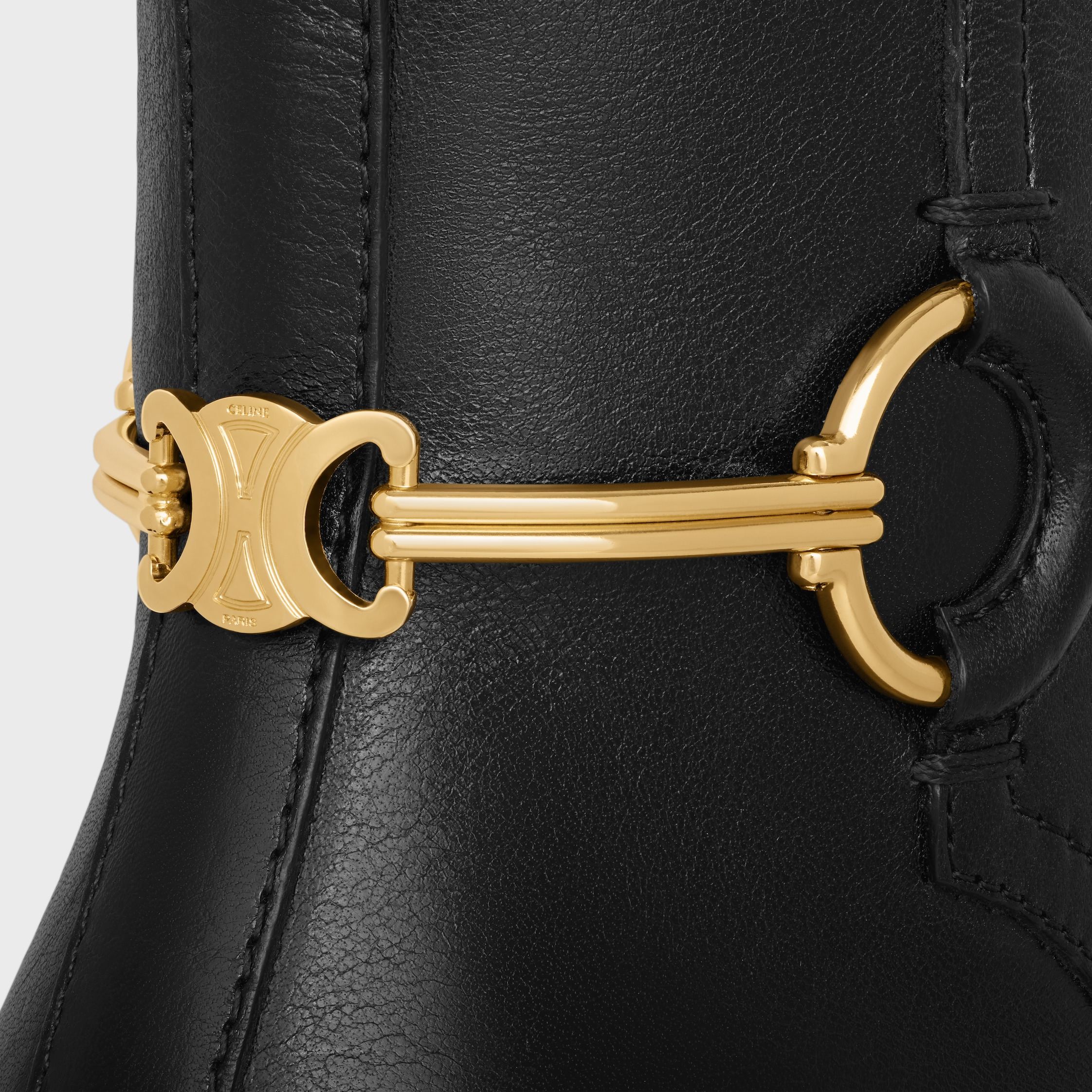 CELINE CLAUDE MID BOOT WITH TRIOMPHE SPUR in CALFSKIN - 5