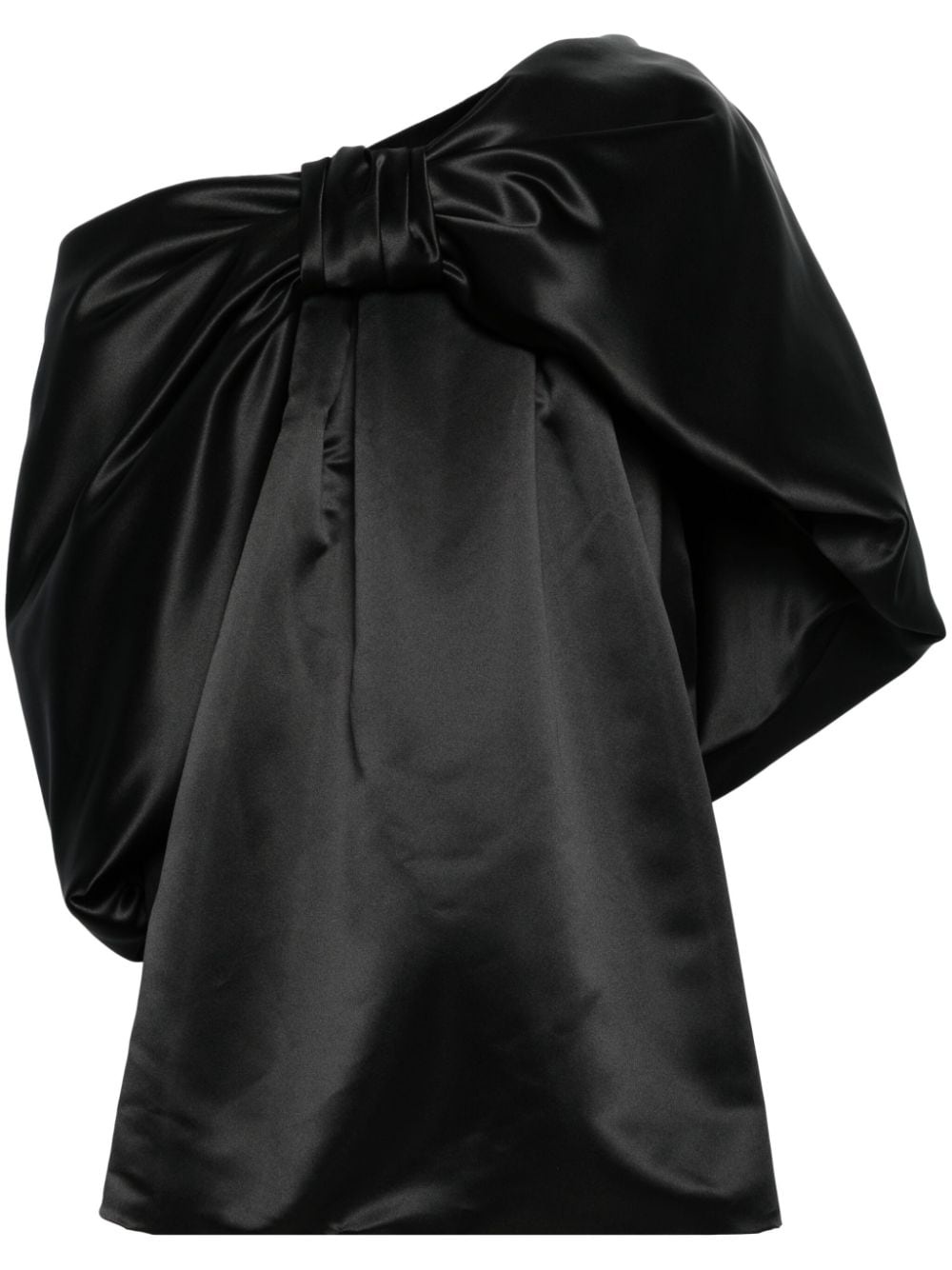oversize-bow satin minidress - 1