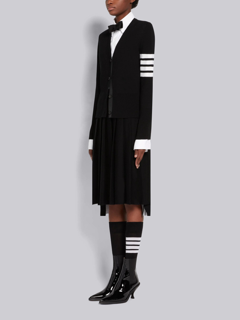 Black Soft Patent Leather 75mm Curved Heel Chelsea Boot 5