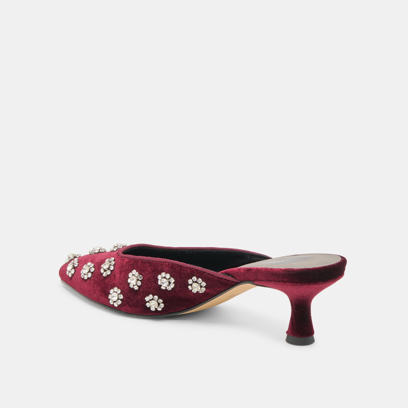 CLARA HEELS BORDEAUX VELVET 8