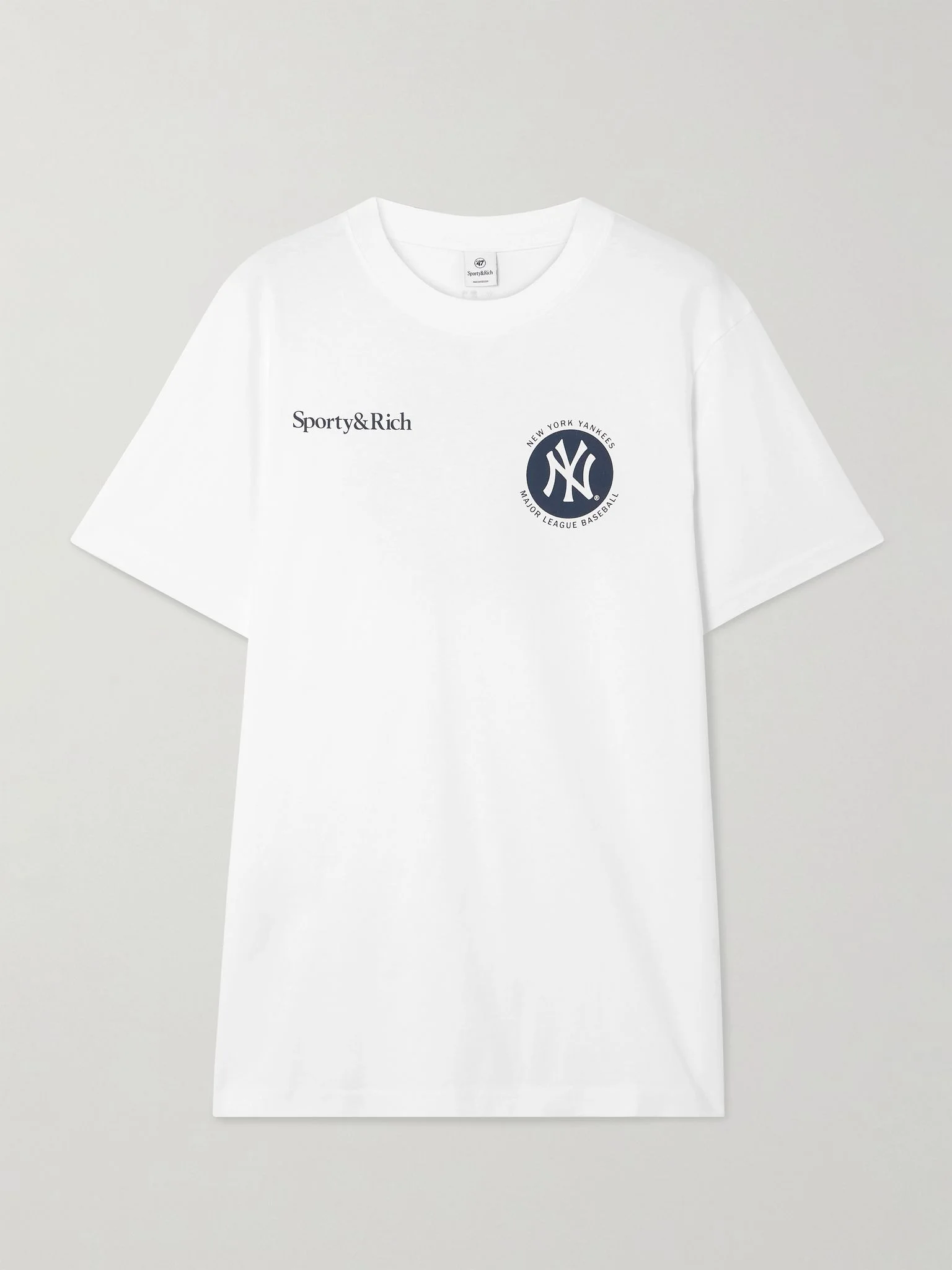 + New York Yankees printed cotton-jersey T-shirt White - 1