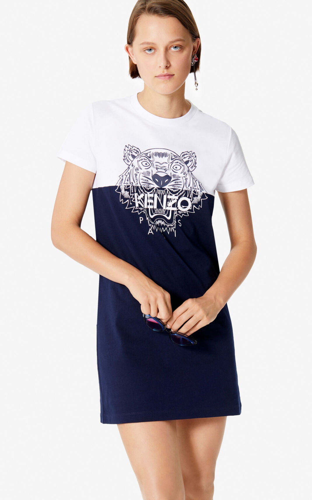 Colorblock Tiger' t-shirt dress - 5