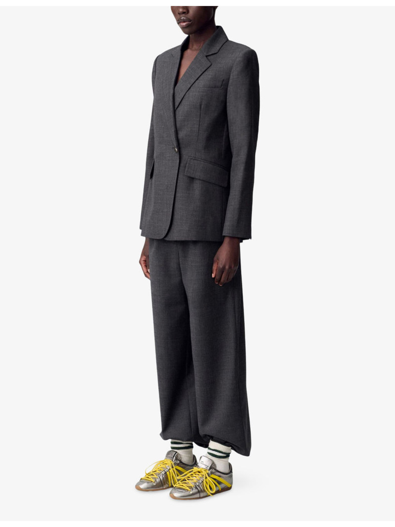 Claudie Pierlot Tailored Lapel-Collar Single-Breasted Woven Blazer outlook