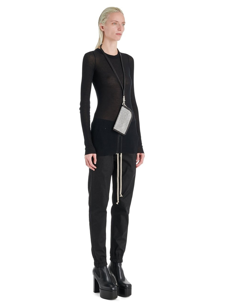 Crystal-Embellished Leather Wallet with Strap 6