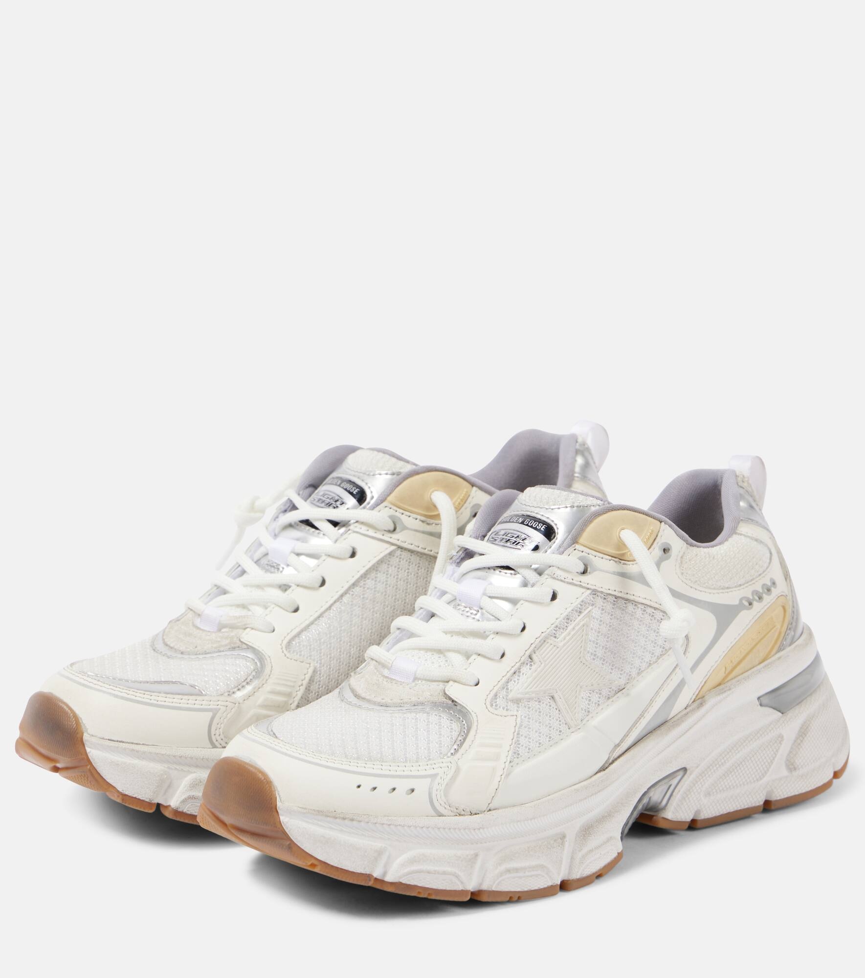 Lightstar leather and mesh sneakers - 4