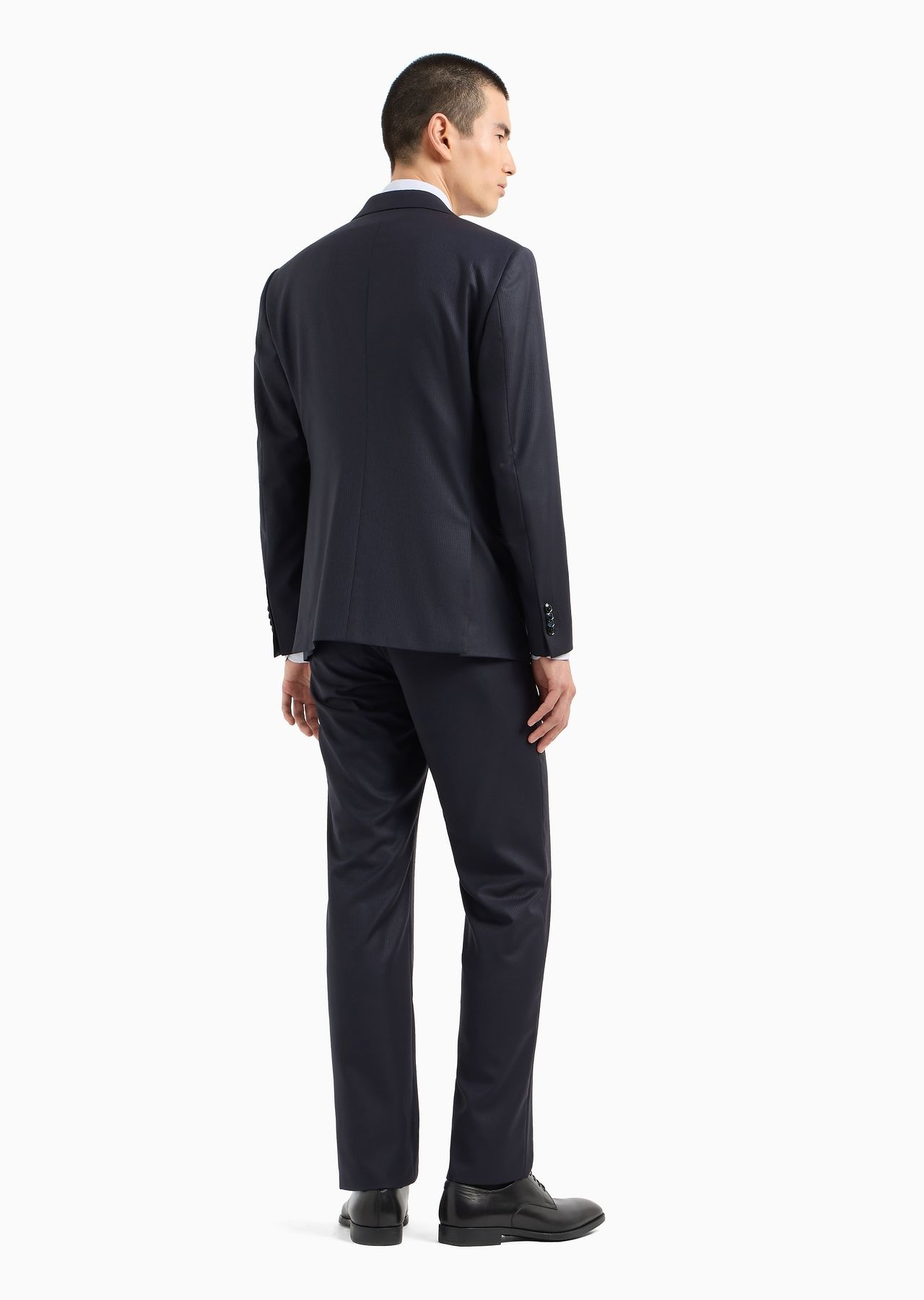 Soho line single-breasted suit in a virgin wool canneté-effect jacquard weave - 3