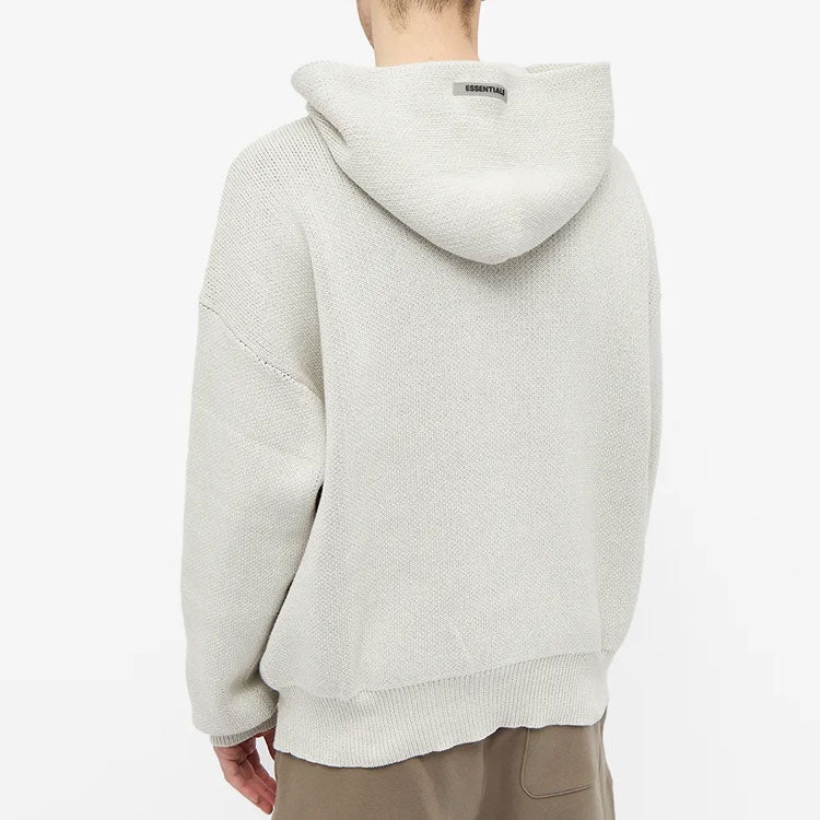 Fear of God Essentials FW21 Knit Logo Hoodie 'Oatmeal' FOG-FW21-101 - 5