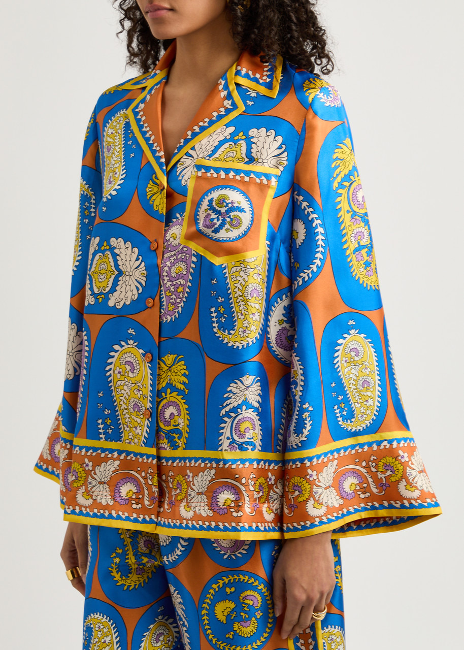 Alemais Luis Printed Silk-twill Shirt - 2