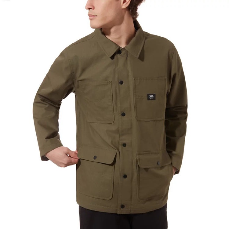 Men's Vans Cargo Casual Hooded Jacket Brown VN0A456ZTT5 - 3