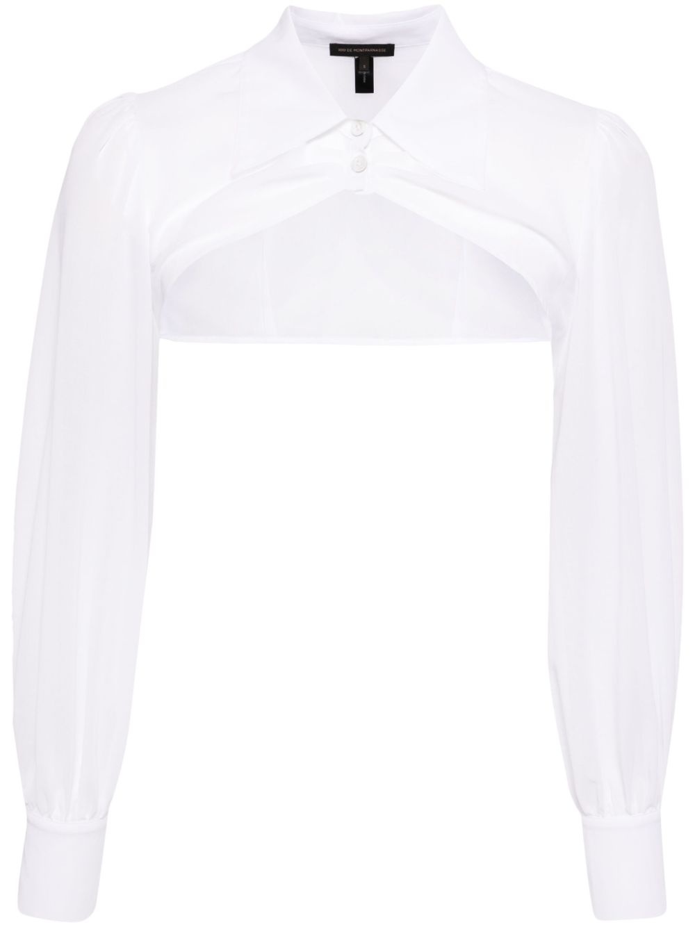 cropped cotton shirt - 1