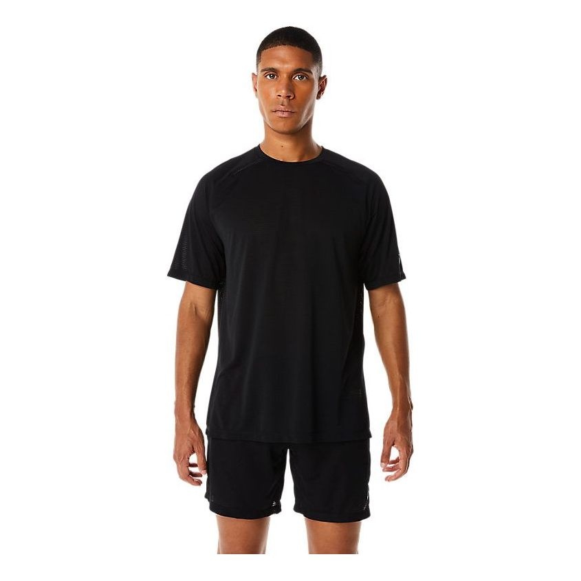 ASICS Actibreeze Jacquard Short Sleeve T-Shirt 'Black' 2031D762-001 - 1