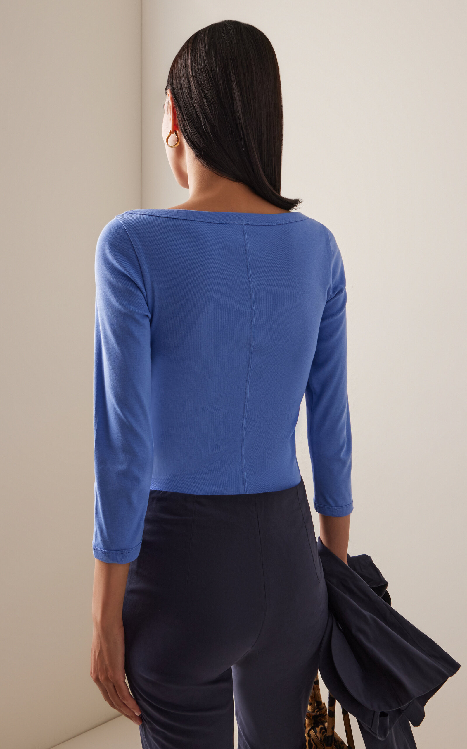 Steffi Cotton T-Shirt blue - 4