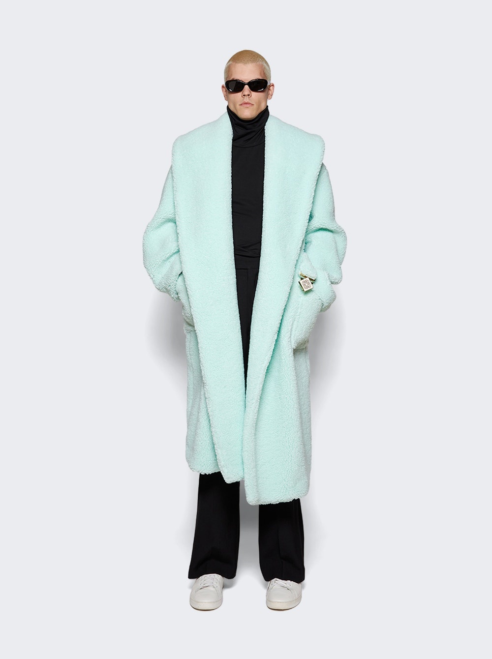 Recycled Polyester Shearling Robe Mint - 2