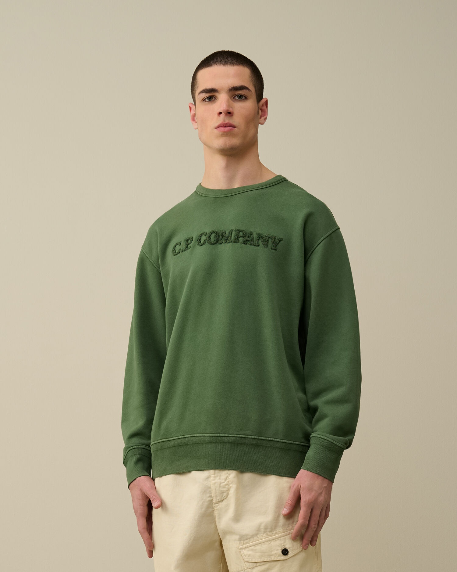 Cotton Diagonal Fleece Logo Sweatshirt - 2