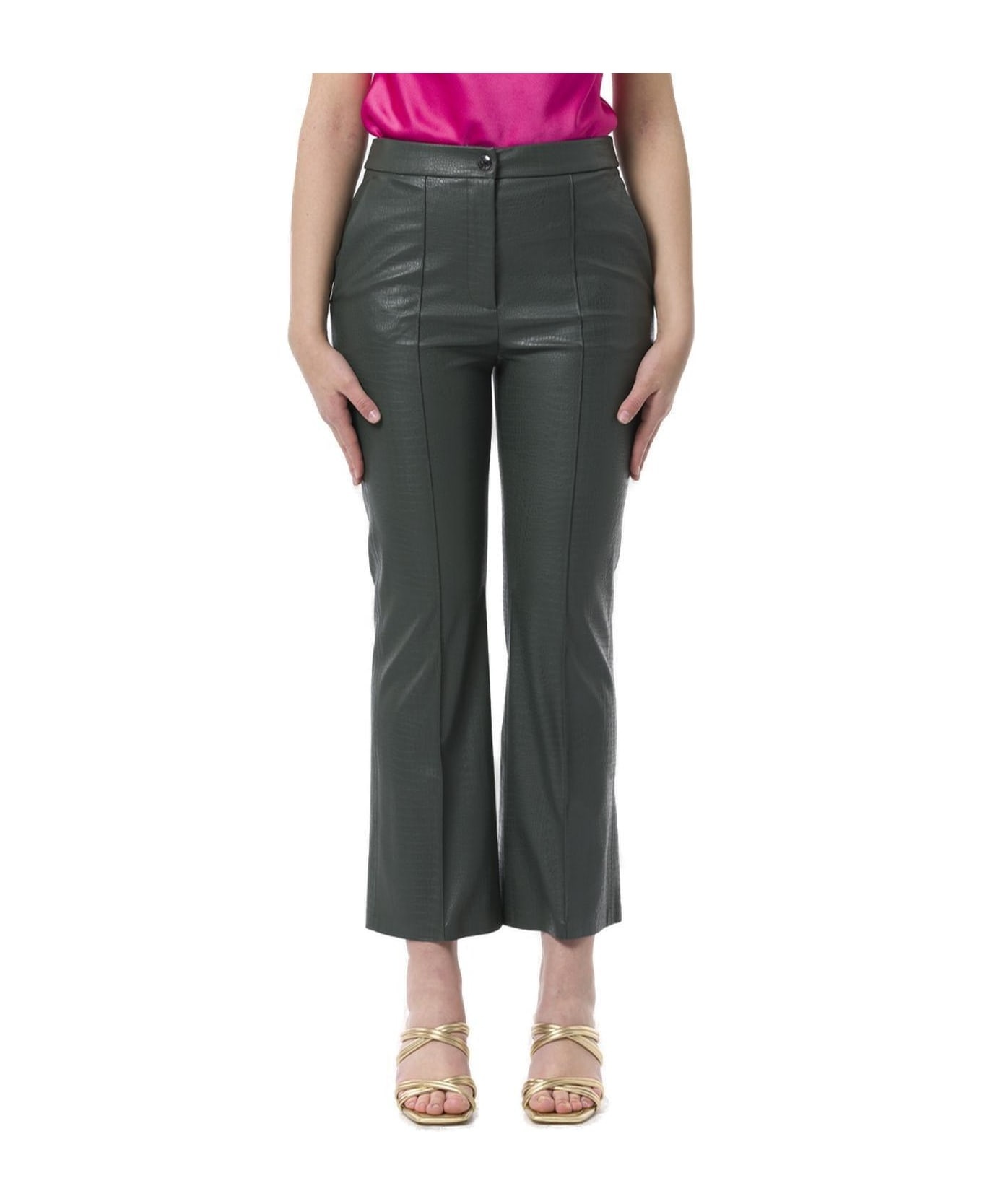 Button Detailed Cropped Trousers - 1