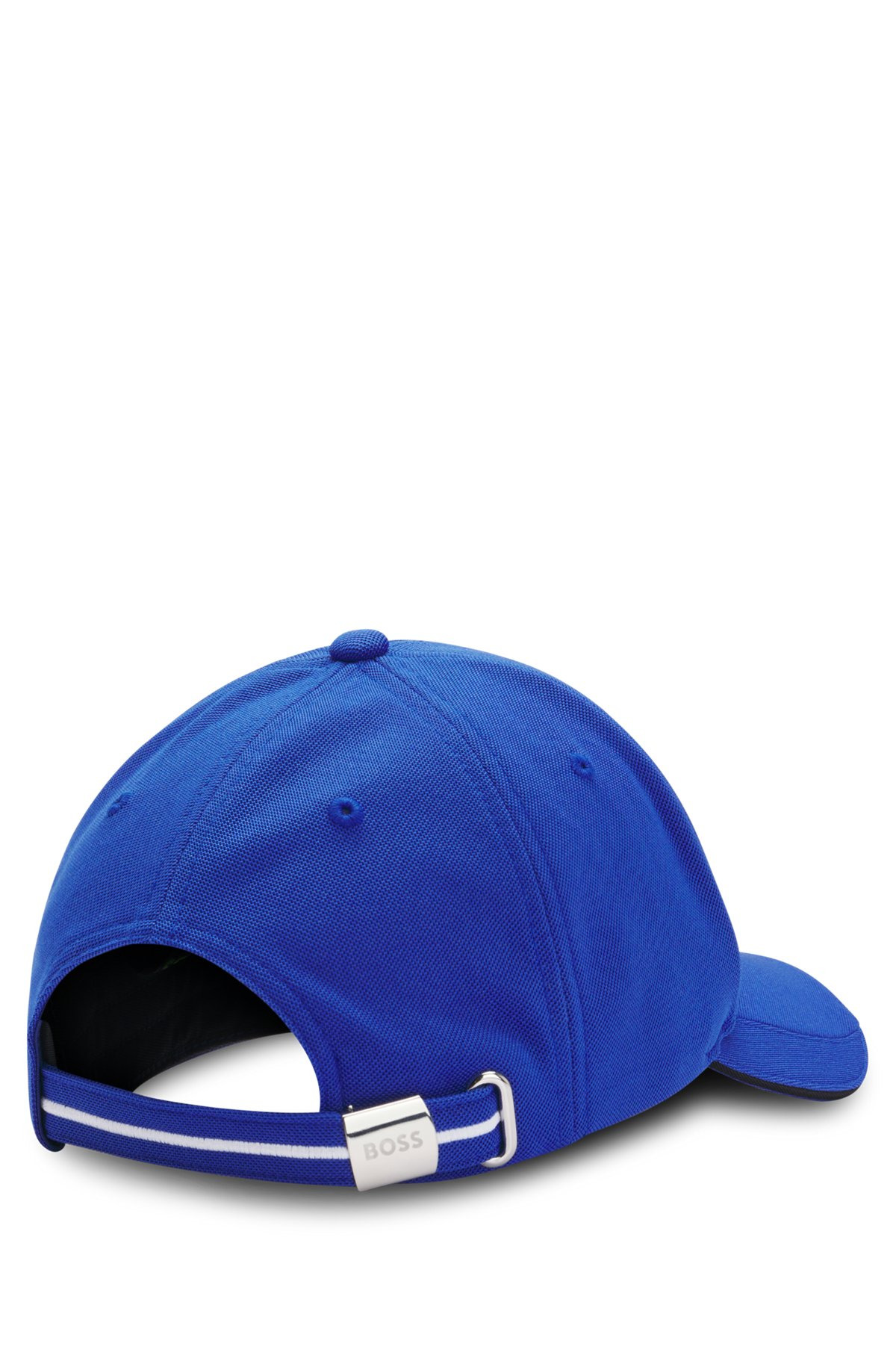 KNITTED-PIQUÉ SIX-PANEL CAP WITH EMBROIDERED LOGO - 3