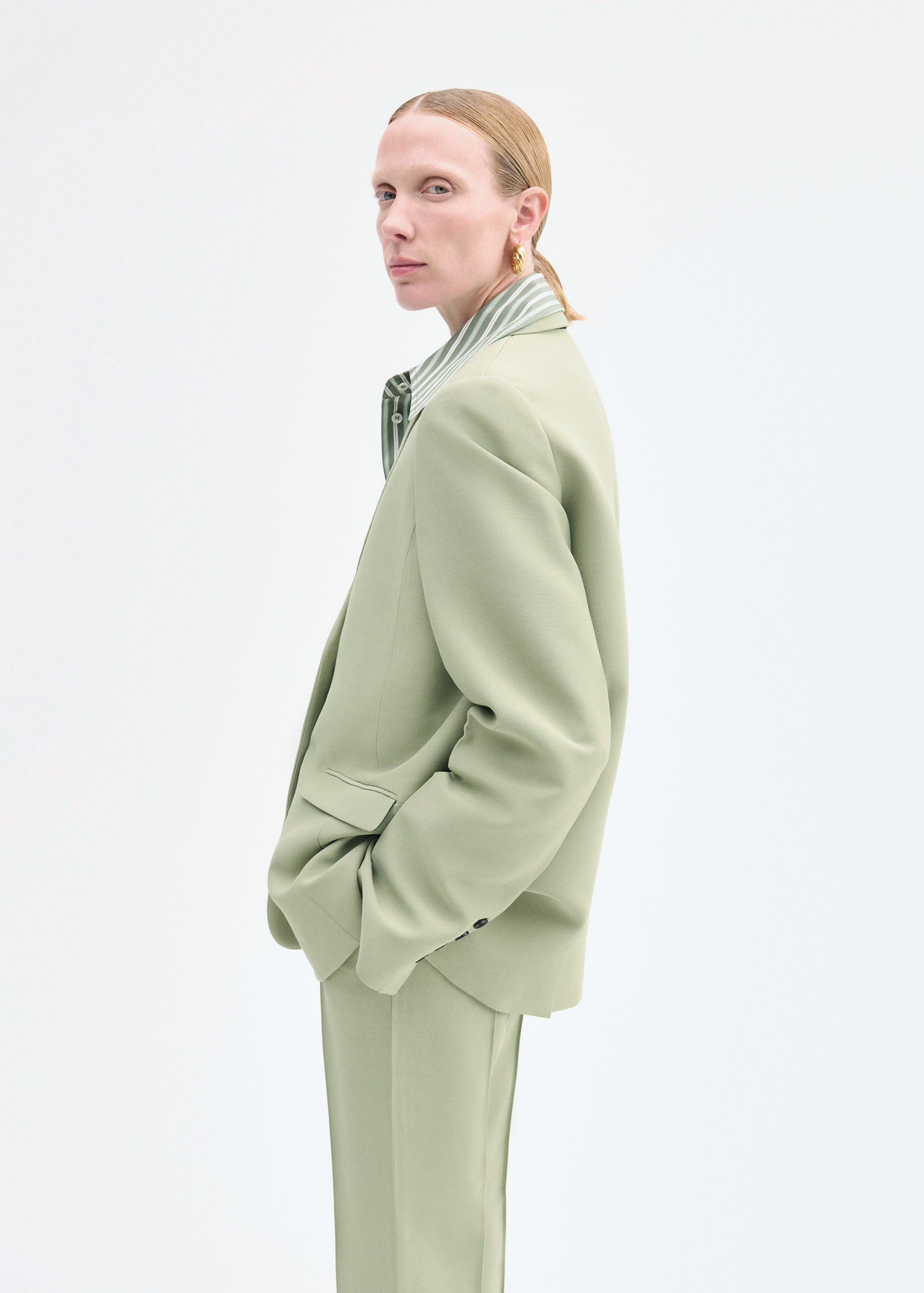 Structured Single-Breasted Blazer - 5