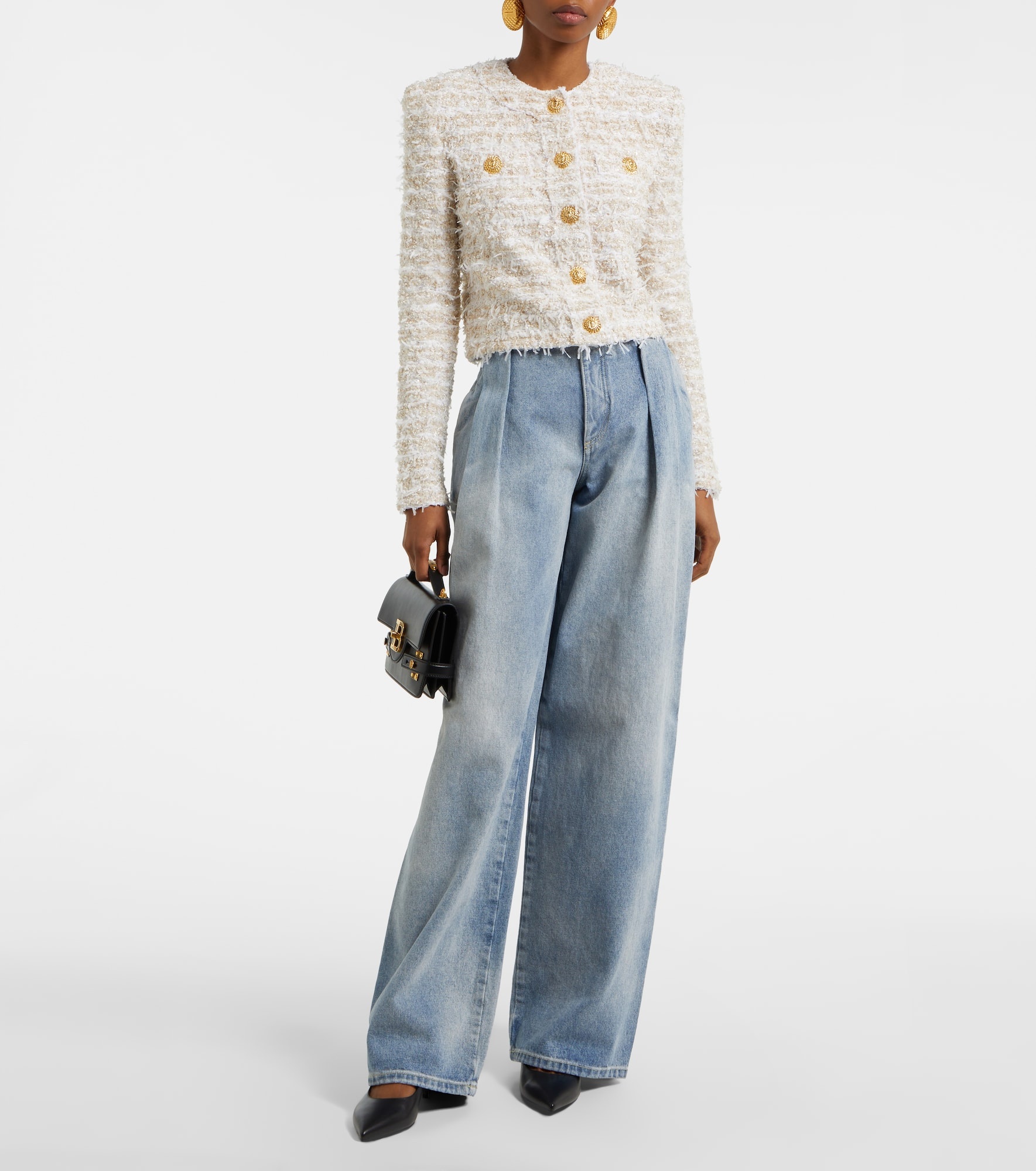 Cropped tweed jacket - 2