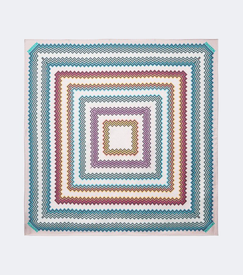 Zigzag silk twill scarf 1