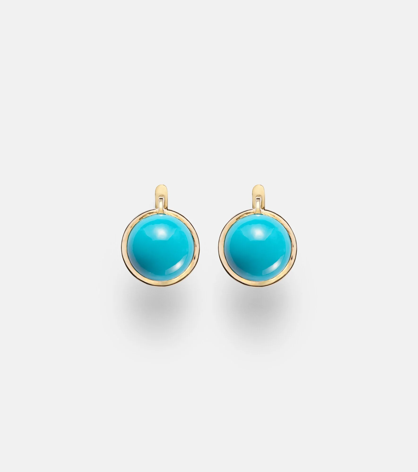 Blue Eye 14kt gold earrings with turquoise - 1