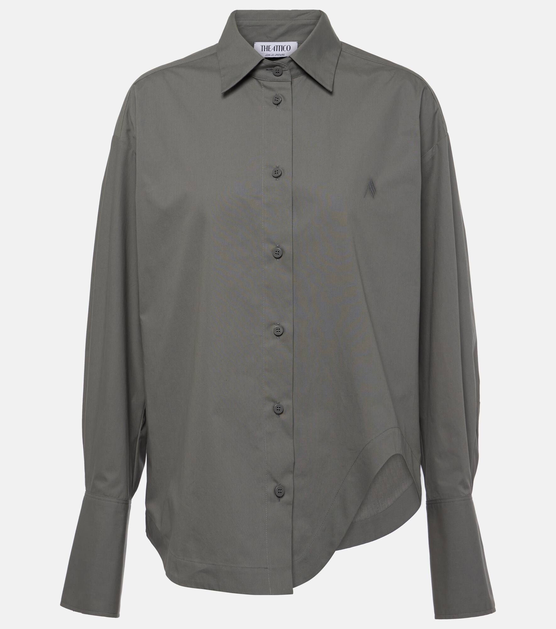 Eliza asymmetric cotton canvas shirt - 1