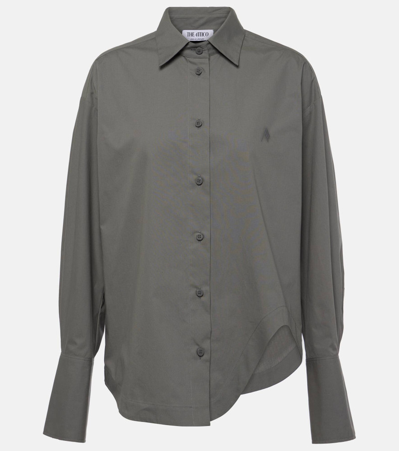 Eliza asymmetric cotton canvas shirt 1