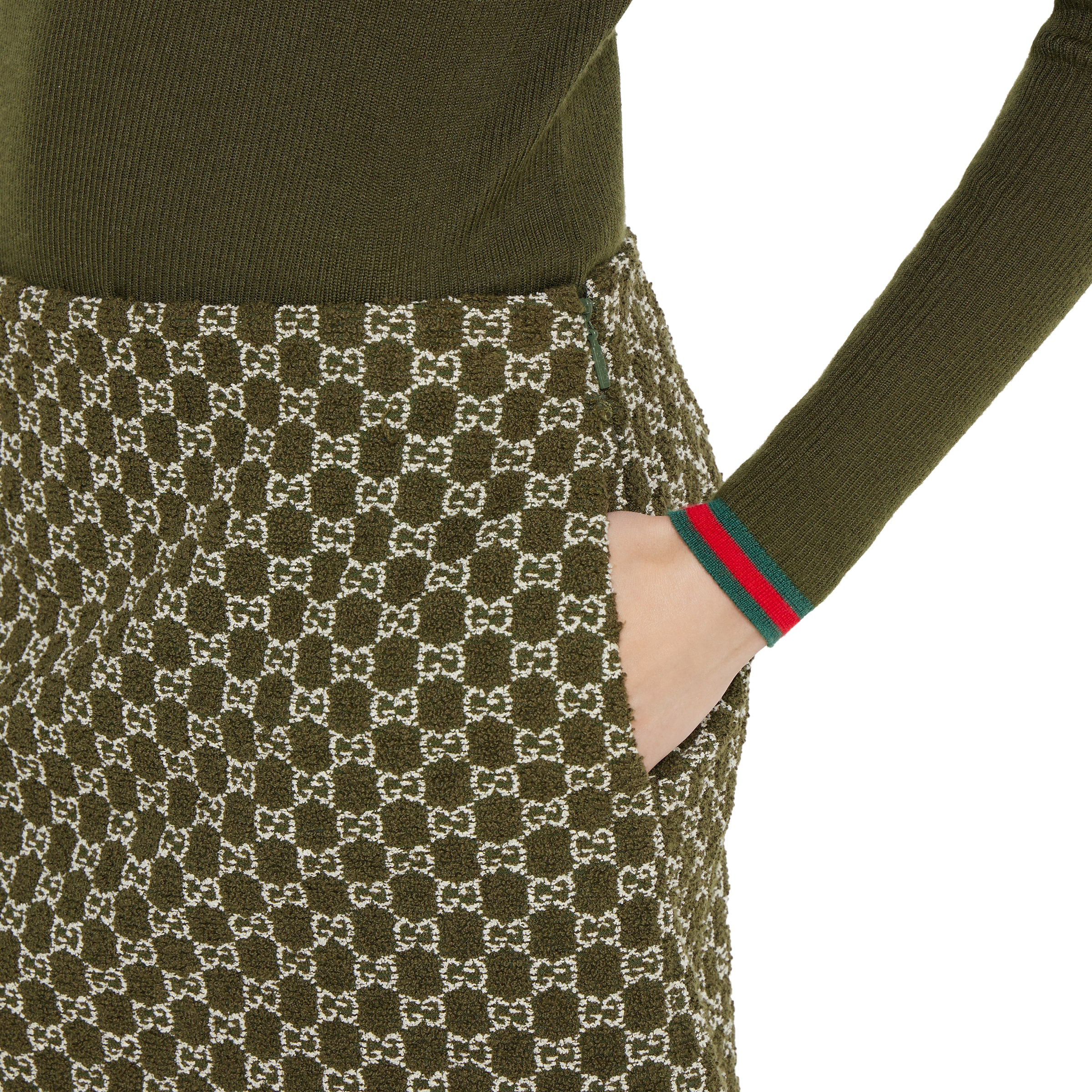 GG cotton bouclé mini skirt - 5