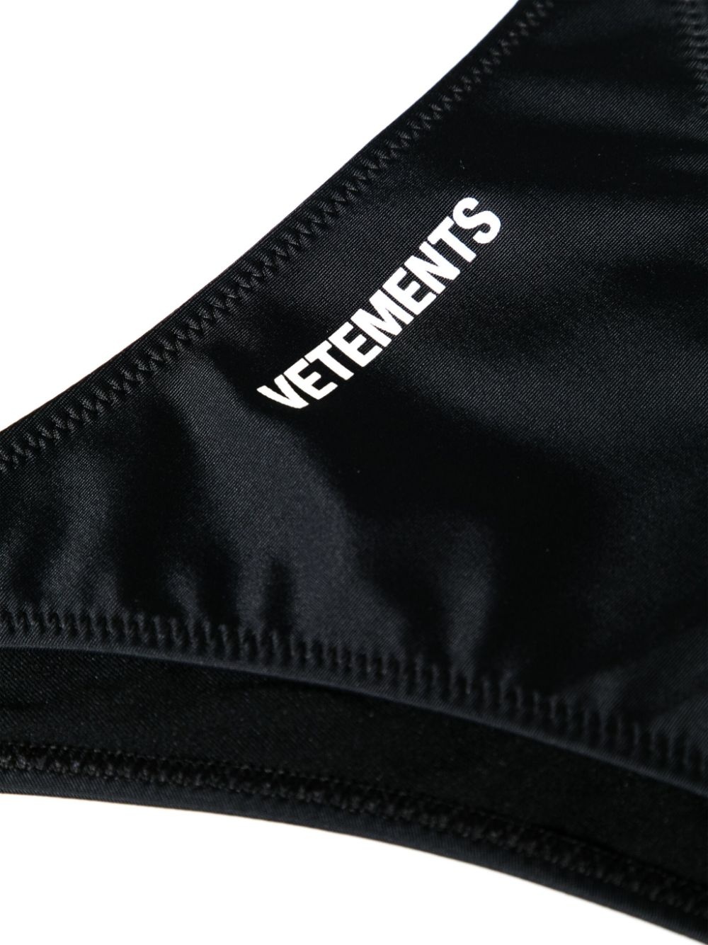 logo-print tied bikini bottom - 3