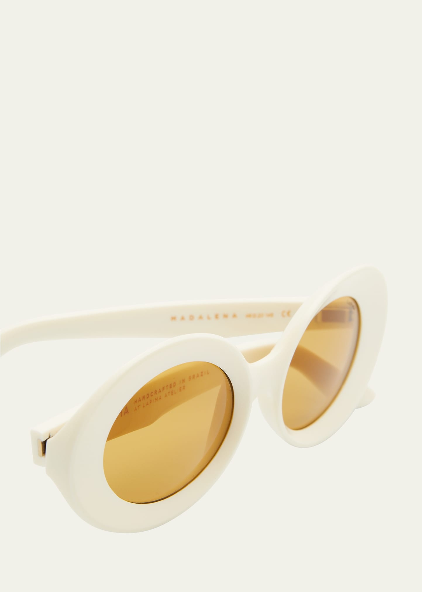 Mirrored Oval Acetate Sunglasses - 5