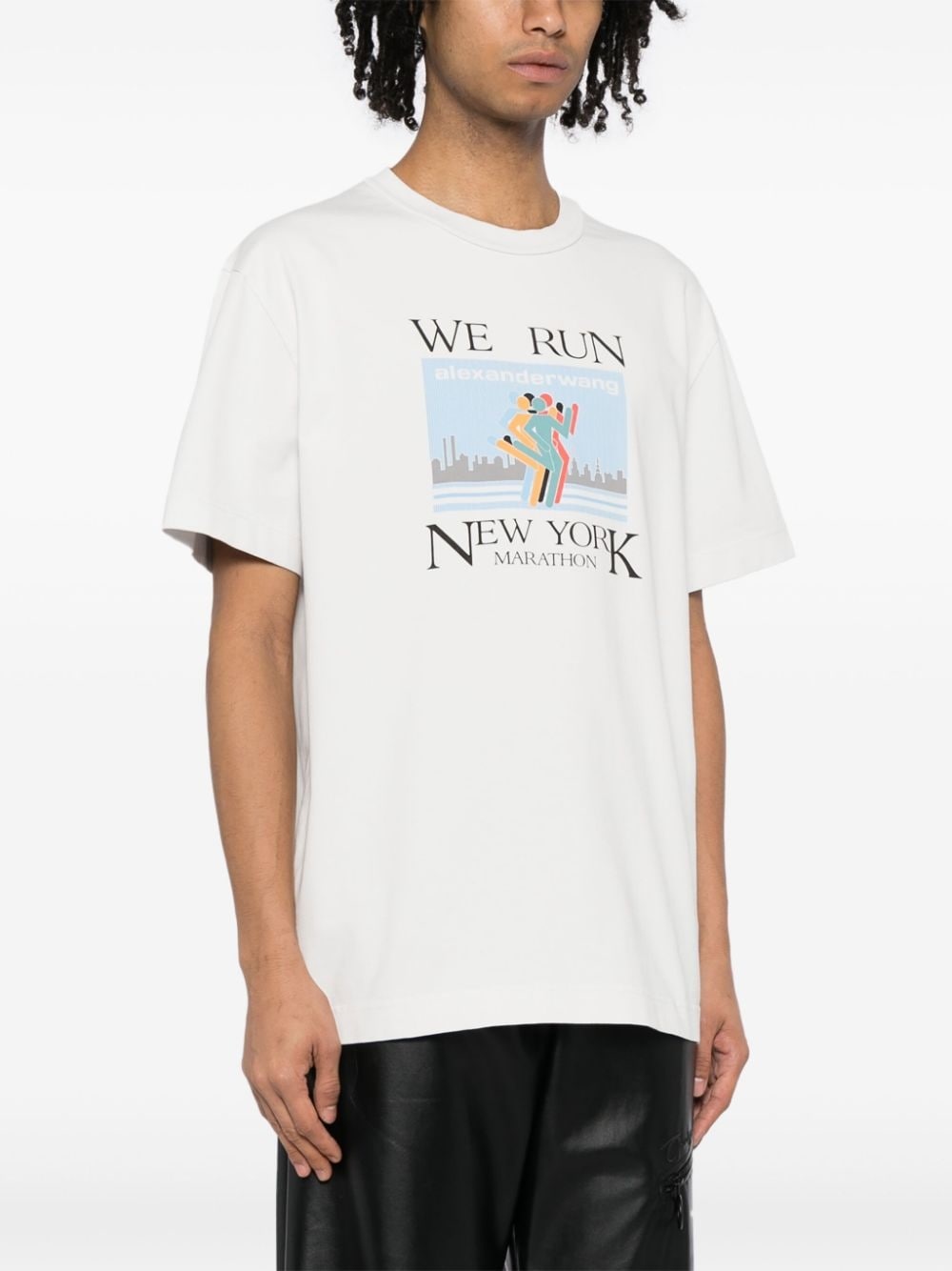Marathon graphic-print cotton T-shirt - 4