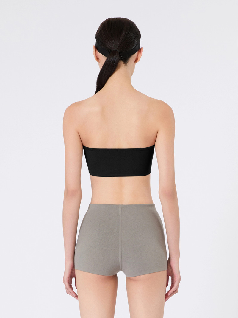 FIABE Bandeau bra in stretch viscose - BLACK 4