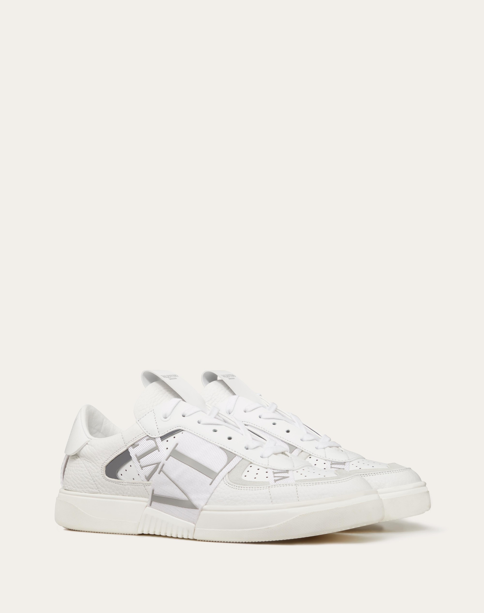 LOW-TOP CALFSKIN VL7N SNEAKER WITH BANDS - 2