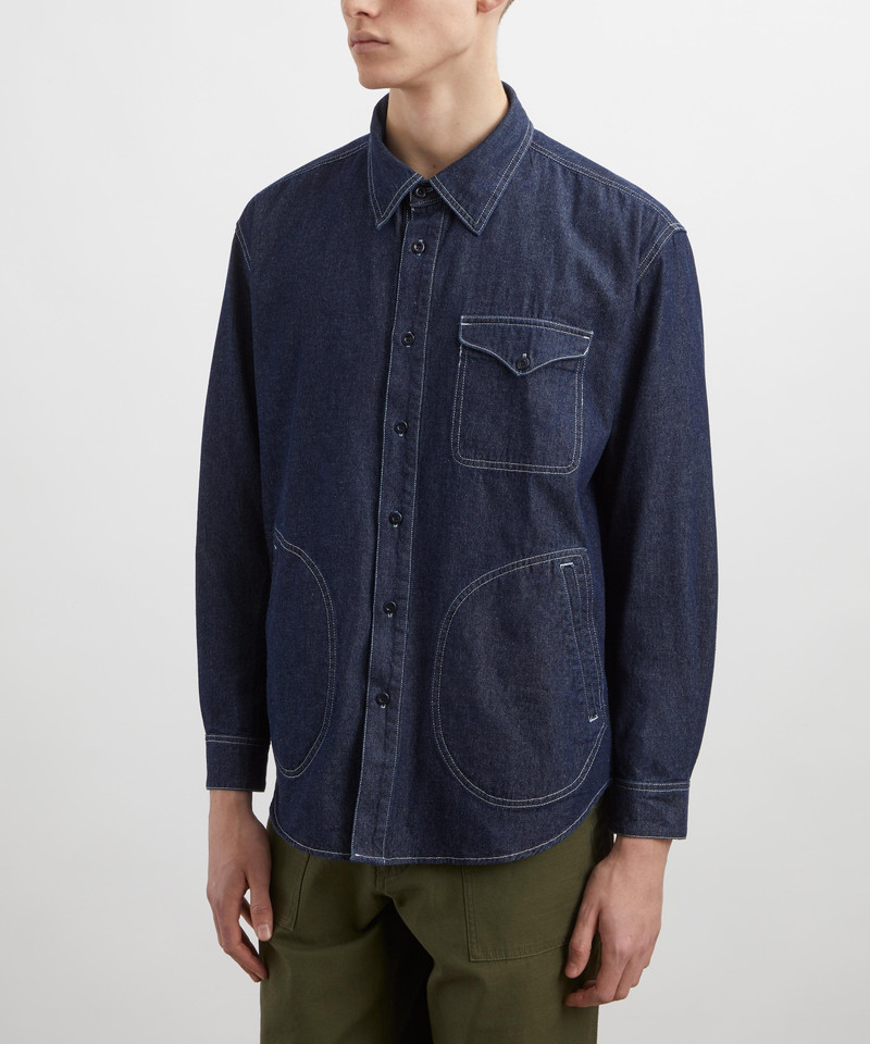 UNIFORM BRIDGE Denim Pocket Shirt outlook