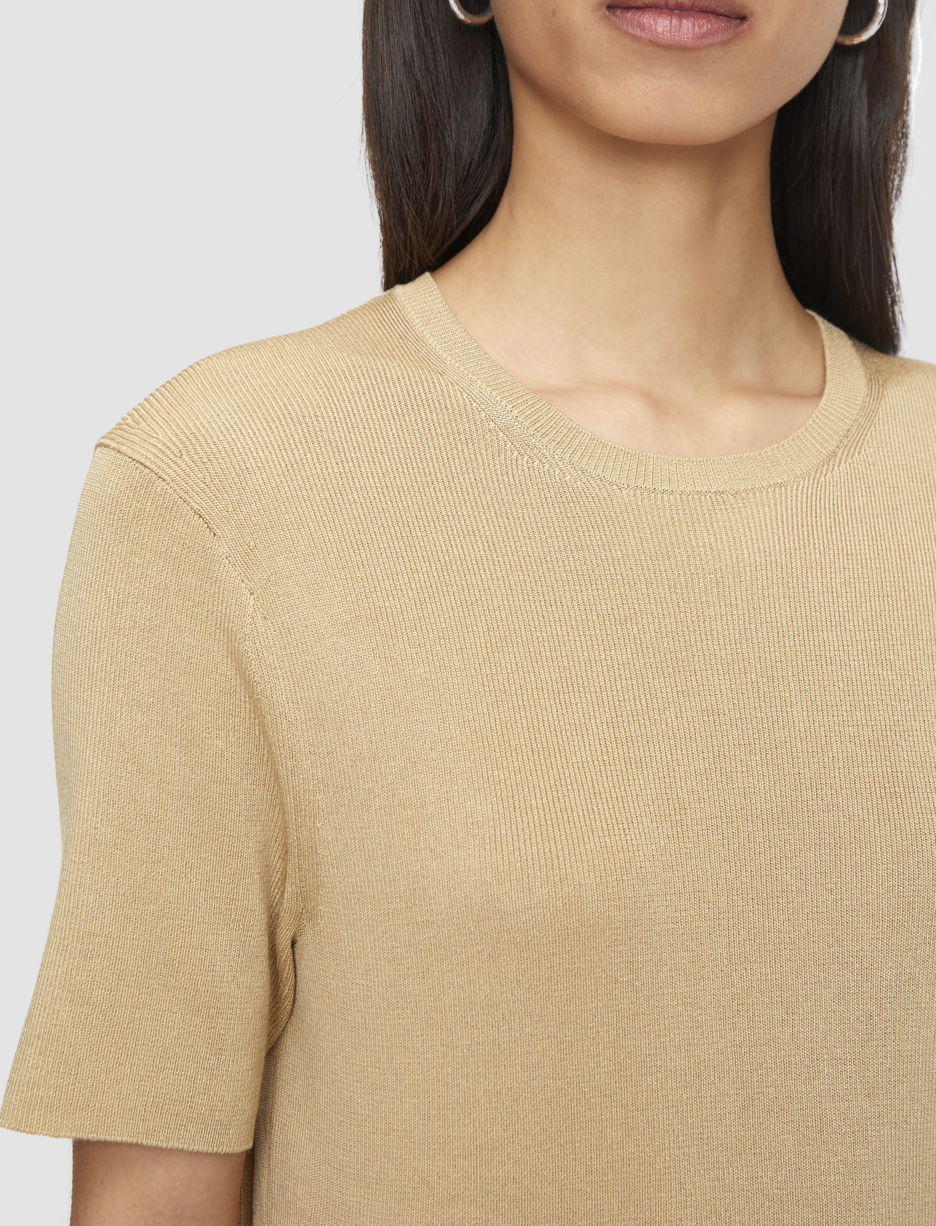 Satin Rib Knit Top - 5