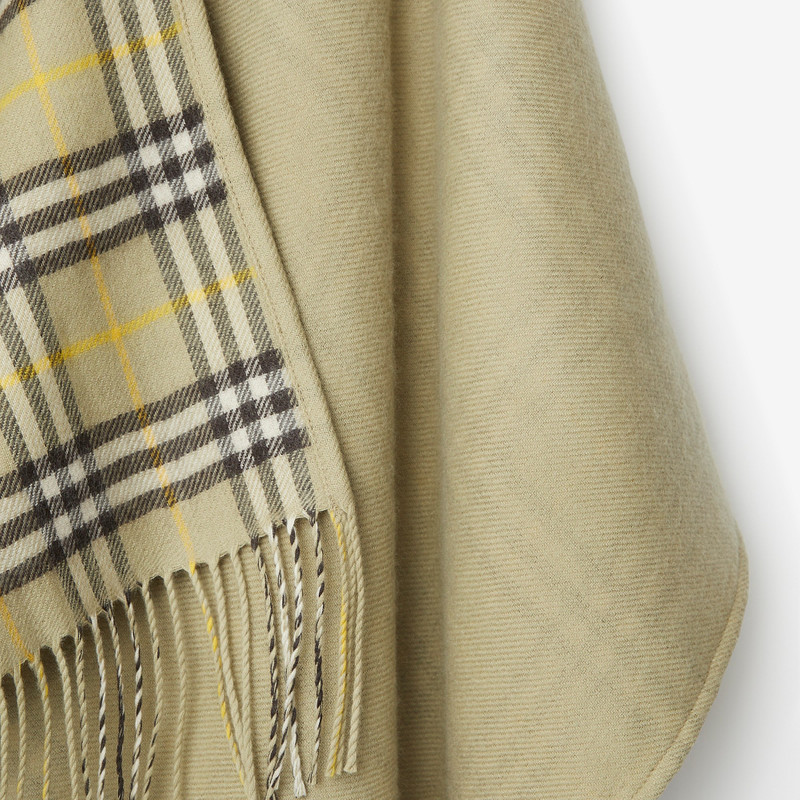 Check Wool Reversible Cape 3